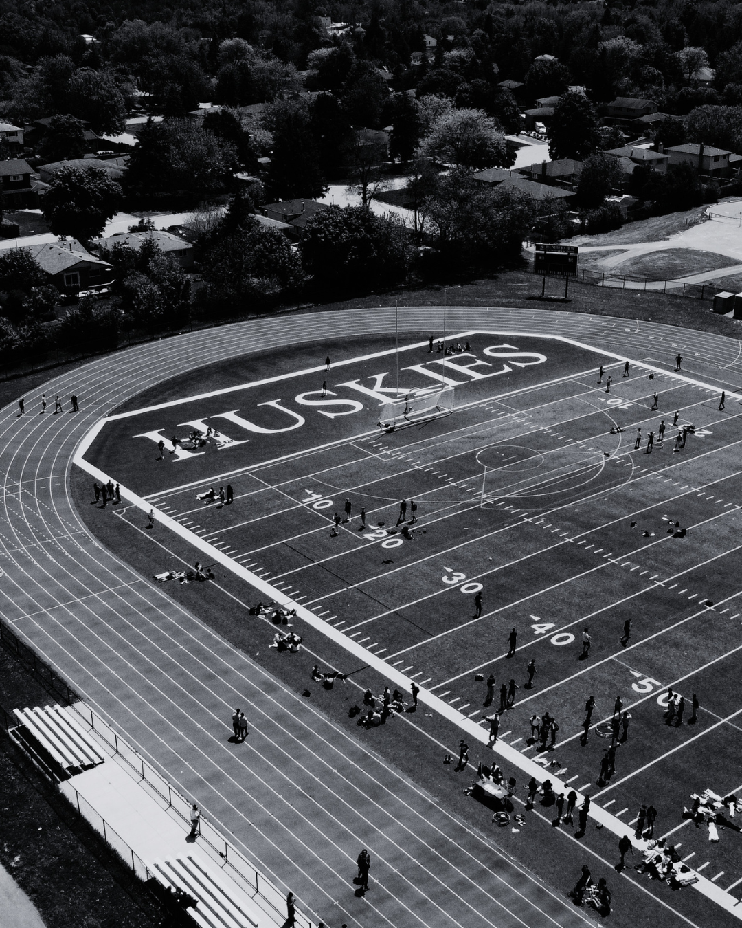 Aerial track view